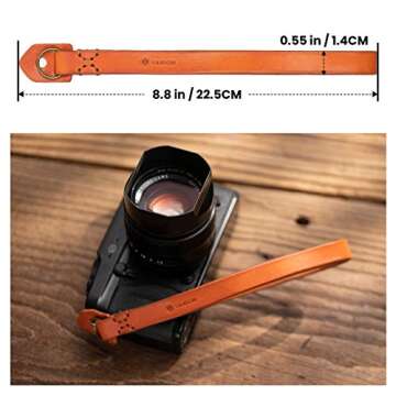 TARION Camera Strap Leather Camera Wrist Strap Camera Hand Grip L6