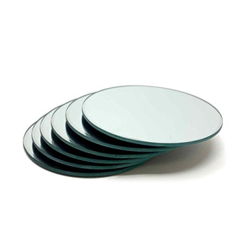 Elegant Set of 12 Round Mirror Plates for Centerpieces