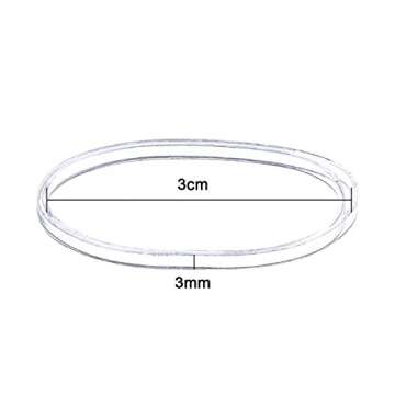 eBoot 500 Pcs 3 mm Elastic Hair Bands Mini Rubber Bands Small Hair Ties Ponytail Elastics Holders fo...