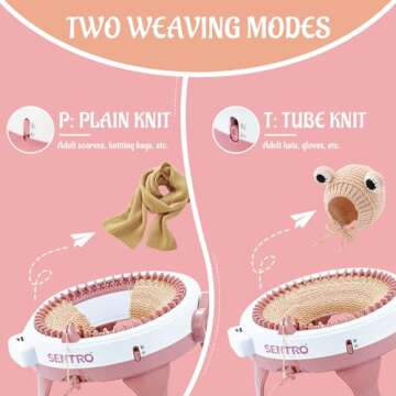 SENTRO Knitting Machine - 48 Needles & Row Counter