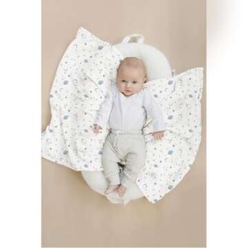 Konssy Baby Blankets - Soft Muslin Cotton & Fleece Warmth