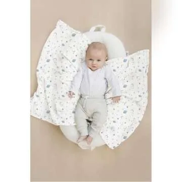 Konssy Baby Blankets - Soft Muslin Cotton & Fleece Warmth