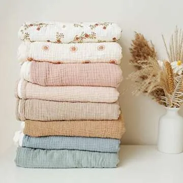 Konssy Baby Blankets - Soft Muslin Cotton & Fleece Warmth