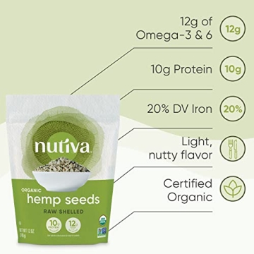 Nutiva Organic Shelled Hemp Seeds - Plant Protein Packed
