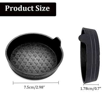 Pincuttee Car Cup Hoder Coaster 4 Pack,Silicone Cup Holder Coasters,Universal Car Cup Coaster,Car Interior Accessories for Car/SUV/Trcuk Black