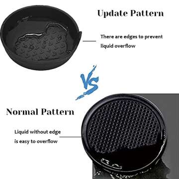 Pincuttee Car Cup Hoder Coaster 4 Pack,Silicone Cup Holder Coasters,Universal Car Cup Coaster,Car Interior Accessories for Car/SUV/Trcuk Black