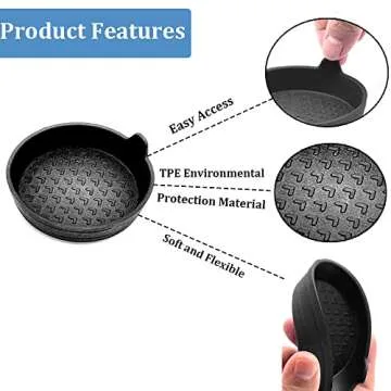Pincuttee Universal Car Silicone Cup Holder Coasters