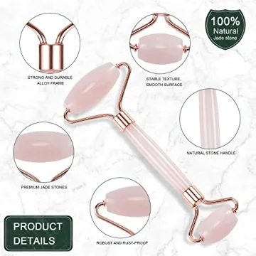 Jade Roller and Gua Sha Set for Skincare and Relaxation