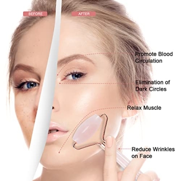 Jade Roller and Gua Sha Set for Skincare and Relaxation