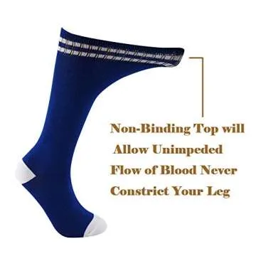 4 Pairs SocksDiary Knee High Socks for Kids, Cotton Soccer Socks for Boys, Girls, Toddlers