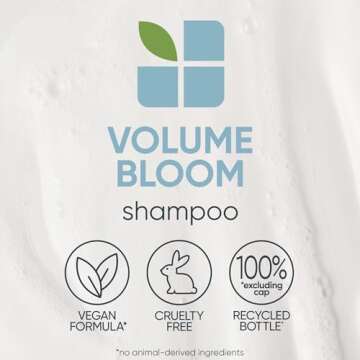 Biolage Volume Bloom Shampoo | Volumizing Shampoo | Lightweight Volume & Shine | For Fine Hair | Paraben & Silicone-Free | Vegan​ | Cruelty Free | Salon Shampoo | 13.5 Fl. Oz