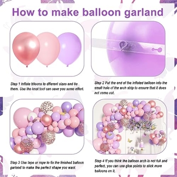151PCS Pink Balloon Garland Arch Kit for Events
