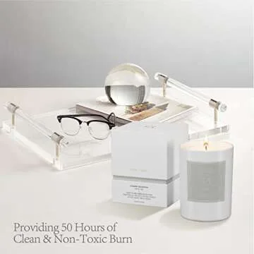 ESNA HOME White Tea Aromatherapy Candle | Elegant Gift Idea