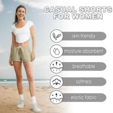 XinYangNi Women's Casual Bermuda Shorts for Summer Comfort and Style White X-Small