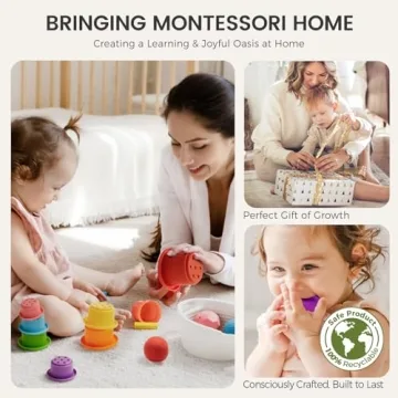 Tiny Land Montessori Toy Set for 6-9 Months - Engaging 4-in-1 Learning Toys