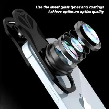 BIGBIGRIVER 210° Fisheye Lens, Professional Cell Phone Lens for iPhone,Samsung,Pixel,BlackBerry,Ipa...