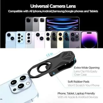 BIGBIGRIVER 210° Fisheye Lens, Professional Cell Phone Lens for iPhone,Samsung,Pixel,BlackBerry,Ipad,Notebook,Etc,Fish Eye Lens