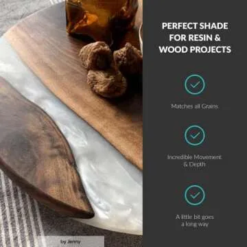 MEYSPRING White Pearl Mica Powder - 50g - White Resin Pigment - White Mica Powder for Epoxy Resin Art - White Epoxy Pigment and UV Resin Dye - Mica Powder for Epoxy Resin - Resin Powder Pigment