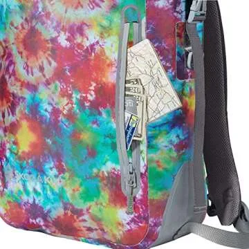 Skog Å Kust BackSak Heavy Duty Waterproof Backpack - Gear Bag for Sports, Travel, & More - 35L Tie Dye