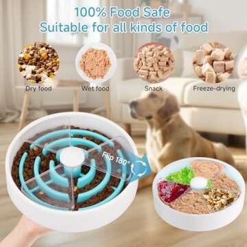 Slow Feeder Maze Dog Bowl - Non-Slip Interactive Feeder for Dry, Wet & Raw Food
