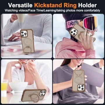 SKYLMW iPhone 15 Pro Max Case with Kickstand & Protection