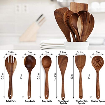 Freehawk Wooden Utensils Set for Safe Cooking Fun