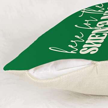 GAGEC St Patricks Day Pillow Covers 12x20 Inch Here for The Shenanigans Throw Pillows Green Home Sofa Decor Pillowcase Happy St. Patrick's Day Pillows Decoration Cushion Cases