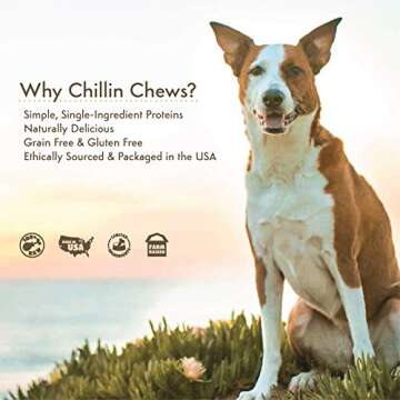 Nativo Naturals Chillin Chews for Dogs; Training Treats Freeze Dried Raw Duck Necks: Ethically Sourced, Single Source Protein, Gluten Free & Grain Free, Made in USA