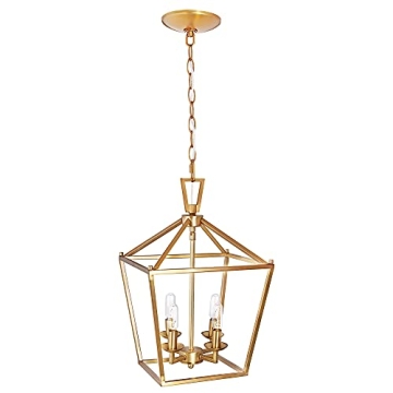 MOTINI 4-Light Gold Lantern Pendant Light - Stylish Design