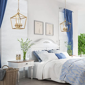 MOTINI 4-Light Gold Lantern Pendant Light - Stylish Design