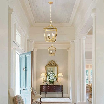 MOTINI 4-Light Gold Lantern Pendant Light - Stylish Design