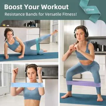 Resistance Bands for Working Out, Exercise Bands Resistance Band for Physical Therapy, Stretch Bands for Legs, Arm, Whole-Body Fitness, Booty, Stretching, Women & Men Workout Bands, Set of 5