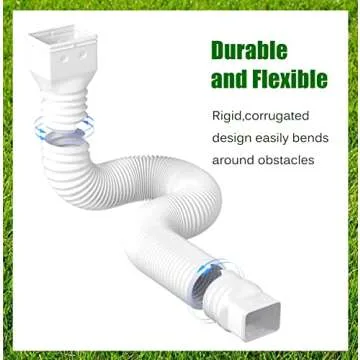 Rain Gutter Downspout Extensions Flexible 21-60 In