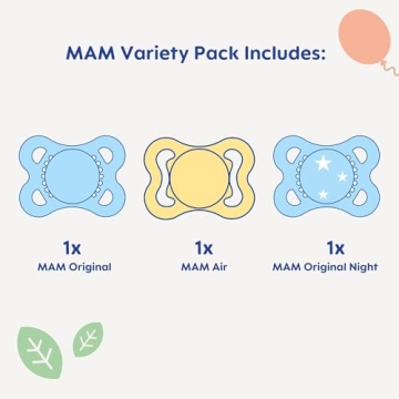 MAM Baby Pacifier Variety Pack for 0-6 Months, 3 Count