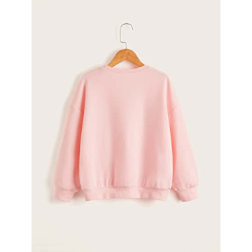 SHENHE Cute Graphic Crewneck Sweatshirt for Girls