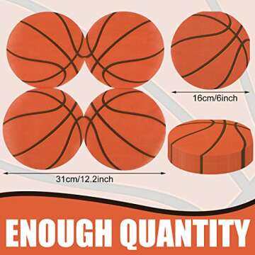120 Pcs Basketball Party Napkins Basketball Birthday Paper Cocktail Napkins for Sports Themed Party ...