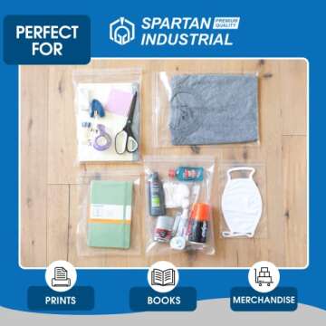 Spartan Industrial - 5” X 7” (1000 Count) 2 Mil Clear Reclosable Zip Plastic Poly Bags with Resealable Lock Seal Zipper