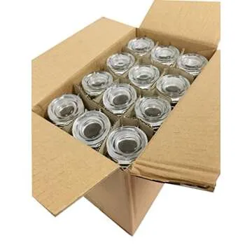 Charmed Cylindrical Glass Spice Jars Set of 24 - 2.5 oz