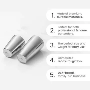 Professional Boston Shaker Set for Bartenders - A Bar Above