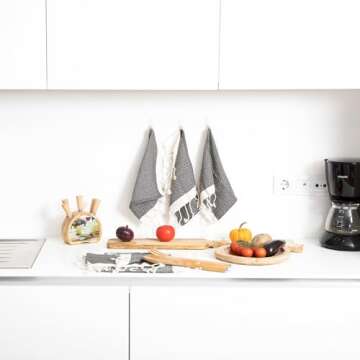 SMYRNA TURKISH COTTON Wash Cloths Pack of 6 | 12"x12" | Versatile Bath Towels for Bathroom, Hotel, SPA, Gym | Soft, Absorbent, Prewashed and Quick Dry Turkish Hand Towels, Dark Gray