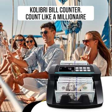 KOLIBRI Money Counter Machine | Advanced Fake Detection & LCD Display | Fast Operation