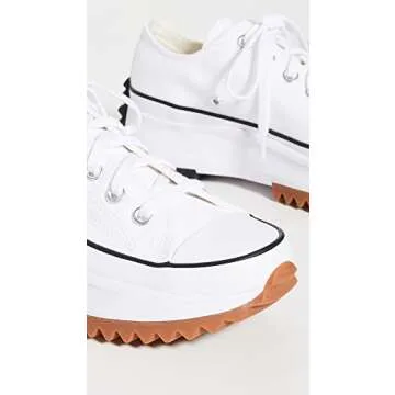 Converse Women's Run Star Hike Platform Sneakers, White/Black/Gum, 10 Medium US