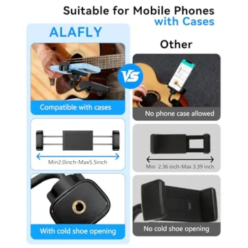 Top Adjustable Guitar Phone Holder for Musicians