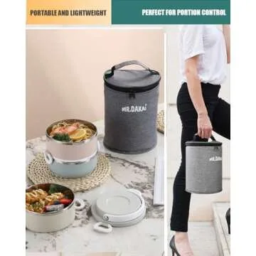 Mr.Dakai Electric Heated Lunch Box, Thermal Bento Lunch Box for Kids & Adults, Stackable Stainless Steel Bento Lunch Box Adult, Portable Food Warmer Hot Food Lunch Box 3 Tier Insulated Container