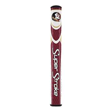 SuperStroke NCAA Golf Putter Grip, University of Florida State (Mid Slim 2.0) | Cross-Traction Surface Texture and Oversized Profile | Even Grip Pressure for a More Consistent Stroke | Non-Slip Grip