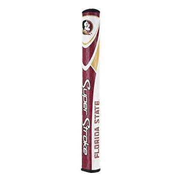 SuperStroke NCAA Golf Putter Grip, University of Florida State (Mid Slim 2.0) | Cross-Traction Surface Texture and Oversized Profile | Even Grip Pressure for a More Consistent Stroke | Non-Slip Grip