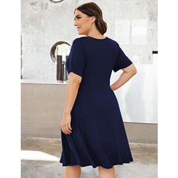 Stylish Ahlaray Plus Size Faux Wrap Dress for Women
