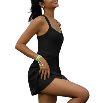 Nirovien Womens Running Skortsie Athletic Dress for Workout