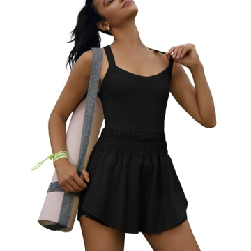 Nirovien Womens Running Skortsie Athletic Dress for Workout