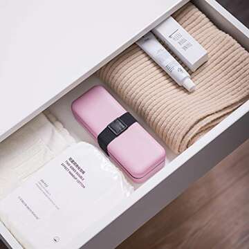 Knitly Sewing kit,Portable Mini Sewing Kit for Beginner,Traveller and Emergency Clothing Fixes,DIY Sewing Supplies with Sewing Accessories,Thimble,Thread,Sewing Needles,Tape Measure etc (Cheery Pink)